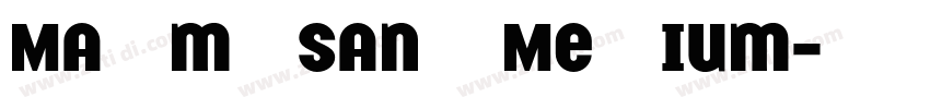 MalmoSans Medium字体转换